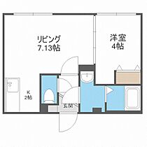 フロンティア  ｜ 北海道札幌市白石区本郷通11丁目北（賃貸マンション1LDK・4階・29.53㎡） その2