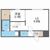 Ｌｉｖｅａｓｅ　ｋｉｔａｍａｒｕｙａｍａ 306 ｜ 北海道札幌市中央区北五条西22丁目（賃貸マンション1LDK・3階・35.58㎡） その2