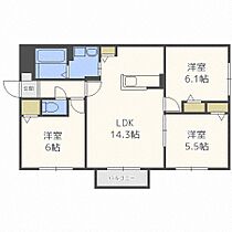 システムコート新札幌  ｜ 北海道札幌市厚別区厚別中央三条3丁目（賃貸マンション3LDK・3階・66.15㎡） その2