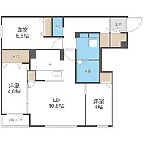 ＵＲＢＡＮ　ＦＬＡＴＳ　北24条  ｜ 北海道札幌市北区北二十四条西2丁目（賃貸マンション3LDK・4階・67.81㎡） その2