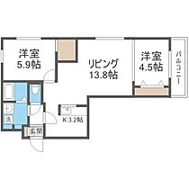 513エボリツォ－ネ  ｜ 北海道札幌市豊平区月寒東五条13丁目（賃貸マンション2LDK・3階・58.31㎡） その2