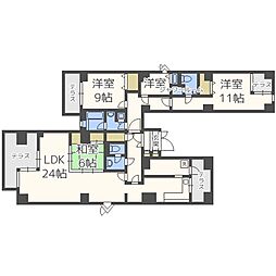 エルミタージュユリ 9階/-