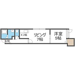 シュエット 1LDKの間取図画像