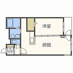 モルティーニ麻生 1LDKの間取図画像