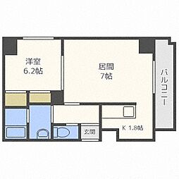 エステラannex 1LDKの間取図画像