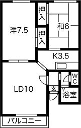バス バス西野小学校前下車 徒歩4分 2階/-
