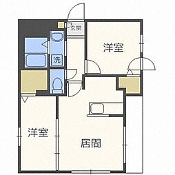 ENCHAN-THE豊平公園 2LDKの間取図画像