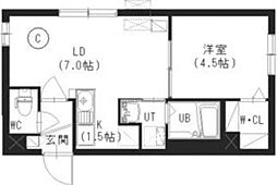 アッサンブラージュC.T.M. 1LDKの間取図画像