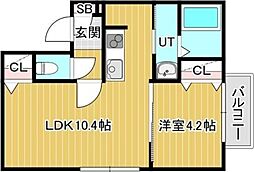 ビナーリオ旭山公園通 1LDKの間取図画像