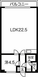 アートエリアS・K2 1LDKの間取図画像