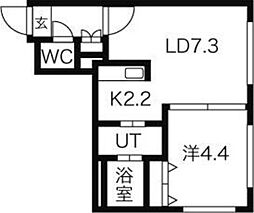 グランメゾン豊平 1LDKの間取図画像