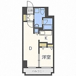 レシディア大通り西 1LDKの間取図画像
