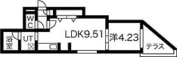 インダスカル 1LDKの間取図画像