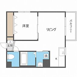 アメニティーズ 1LDKの間取図画像