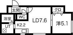 LaAxia4 1LDKの間取図画像