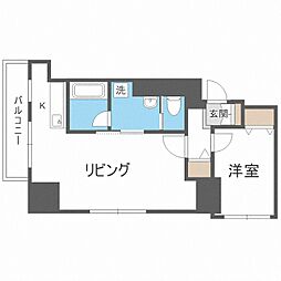 プライムアーバン大通東 1LDKの間取図画像