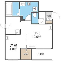 札幌市中央区北五条西19丁目マンション 1LDKの間取図画像