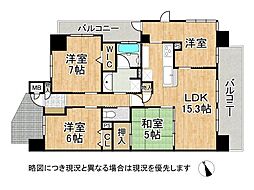 アルファステイツ城乾西八代 4LDKの間取図画像