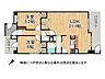間取り：広々21.1帖のLDK！専有面積68.38m2のゆとりある2LDKの間取りです