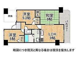 玉津公園グリーンマンション 3LDKの間取図画像