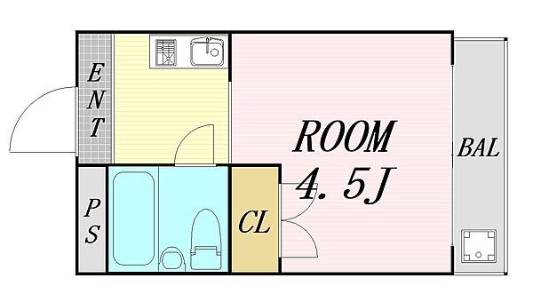 メゾンドシュルヴィー ｜大阪府大阪市都島区都島北通2丁目(賃貸マンション1R・1階・14.30㎡)の写真 その2