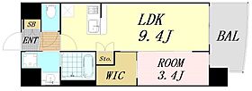 大阪府吹田市江坂町1丁目（賃貸マンション1LDK・7階・33.49㎡） その2