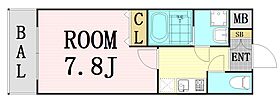 WOBUMEDA  ｜ 大阪府大阪市北区曾根崎新地2丁目（賃貸マンション1K・5階・25.01㎡） その2