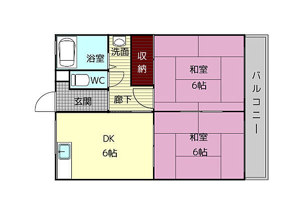 東有紀マンション ｜奈良県生駒市辻町(賃貸アパート2DK・1階・40.00㎡)の写真 その2