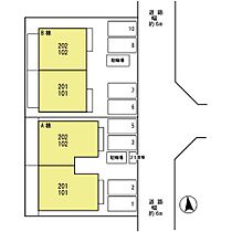 エンジェルハートB棟  ｜ 奈良県大和郡山市小林町西2丁目3-10（賃貸アパート2LDK・2階・41.96㎡） その2