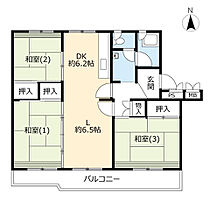 UR北広島北進町  ｜ 北海道北広島市北進町2丁目（賃貸マンション3LDK・4階・72.84㎡） その2