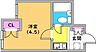 間取り：単身さん向けの間取りですね。