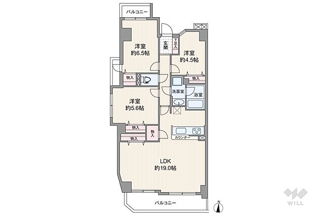 間取り 宝マンション道徳東第2 11階/-
