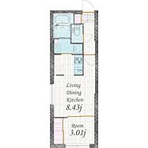 愛知県名古屋市昭和区御器所３丁目（賃貸マンション1LDK・2階・29.45㎡） その2