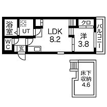 愛知県名古屋市天白区平針５丁目（賃貸アパート1LDK・1階・34.20㎡） その2