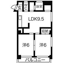 愛知県名古屋市千種区日和町２丁目（賃貸マンション2LDK・5階・44.79㎡） その2