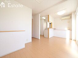 名鉄瀬戸線 瓢箪山駅 徒歩5分の賃貸アパート 2階1LDKのリビング/ダイニング