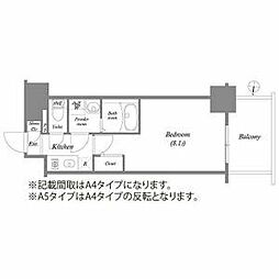 名古屋市営鶴舞線 鶴舞駅 徒歩10分の賃貸マンション 10階1Kの間取り
