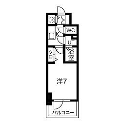 名古屋市営東山線 今池駅 徒歩3分の賃貸マンション 13階1Kの間取り