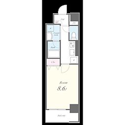 セイワパレス吹上公園 5階1Kの間取り