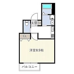名古屋市営鶴舞線 塩釜口駅 徒歩5分の賃貸アパート 1階1Kの間取り