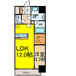 名古屋市営東山線 今池駅 徒歩2分の賃貸マンション 10階1LDKの間取り