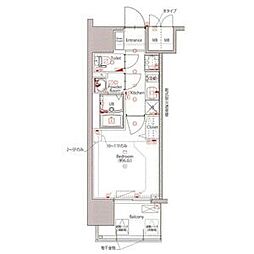 MAXIV新栄 1Kの間取図画像