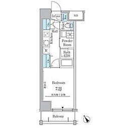 ジオステージ本山 1Kの間取図画像