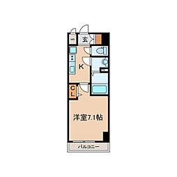 名古屋市千種区内山2丁目マンション 1Kの間取図画像