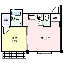 グレイス池園 1LDKの間取図画像
