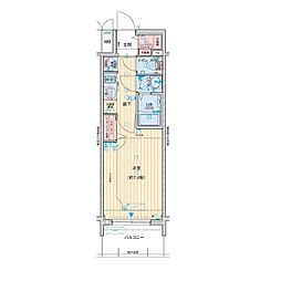 アドバンス名古屋モクシー 1Kの間取図画像