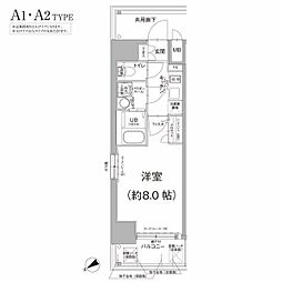 エスリード新栄グラティア 1Kの間取図画像
