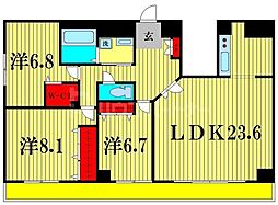 エルピス 4階3LDKの間取り
