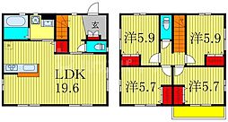 カルムおおたかの森II　Ｂ棟 B 1階4LDKの間取り