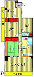 CASSIA柏 4LDKの間取図画像